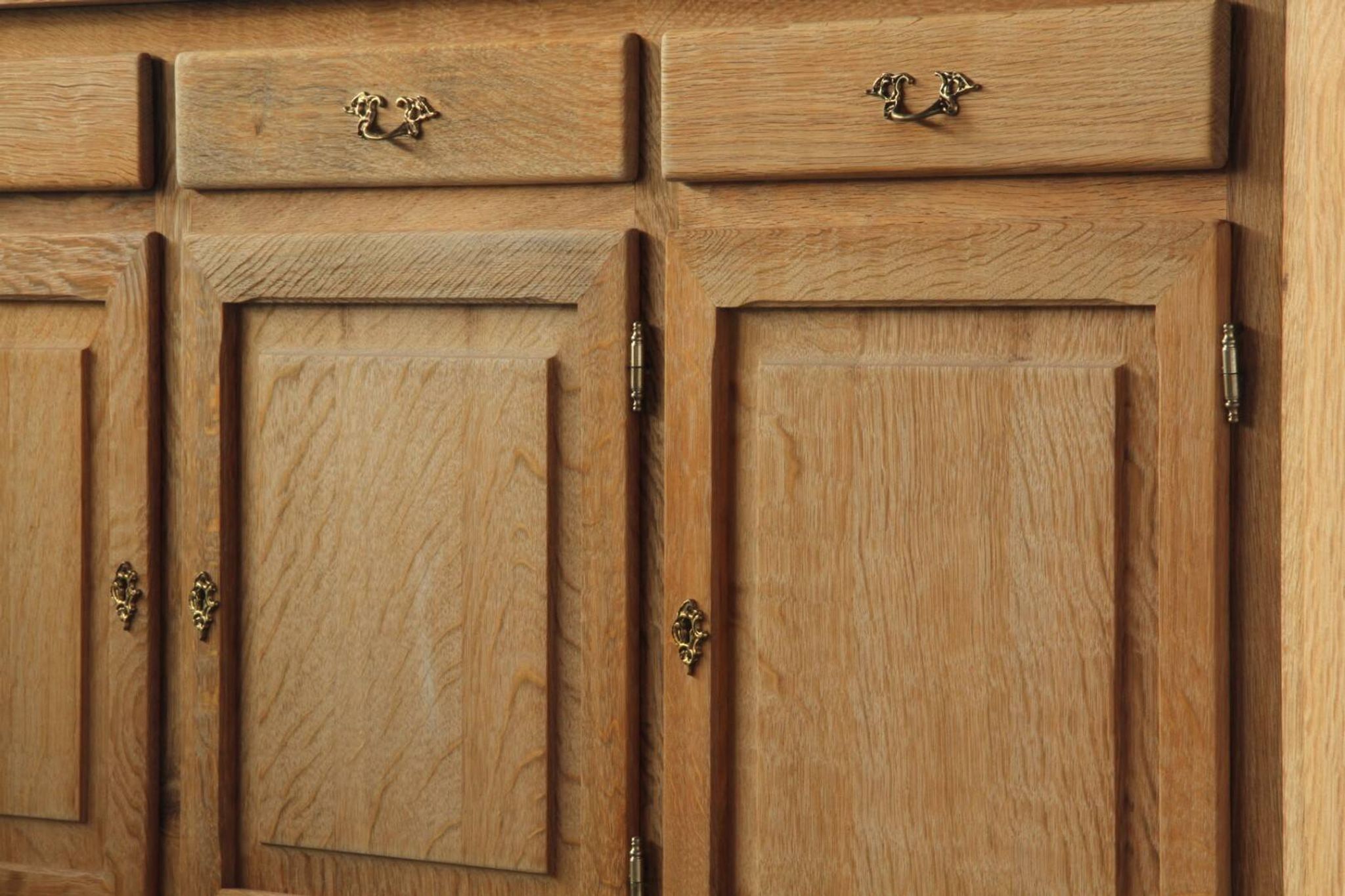 Vintage 1970s Danish Oak Low Cabinet / Sideboard, Henning Kjærnulf style