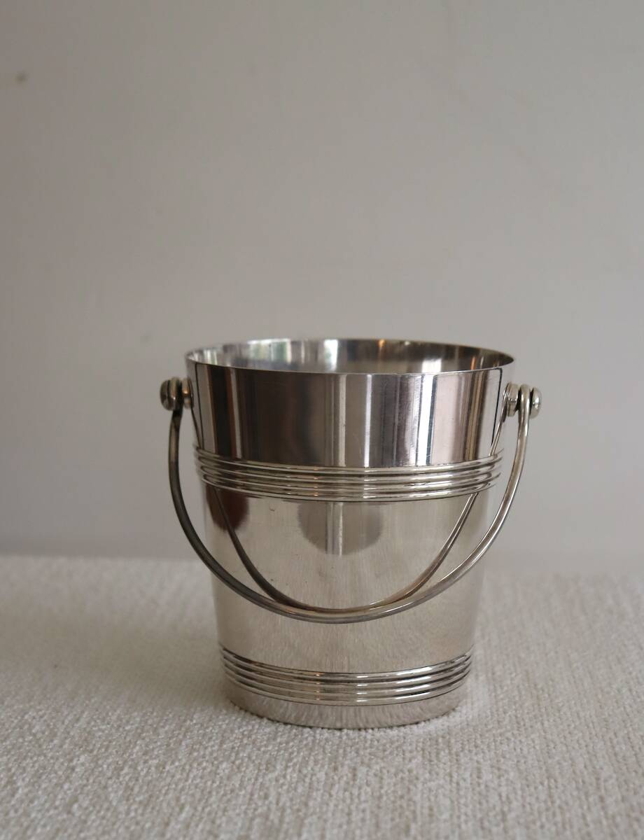 Christofle ice bucket in silver-plated metal, Biarritz model