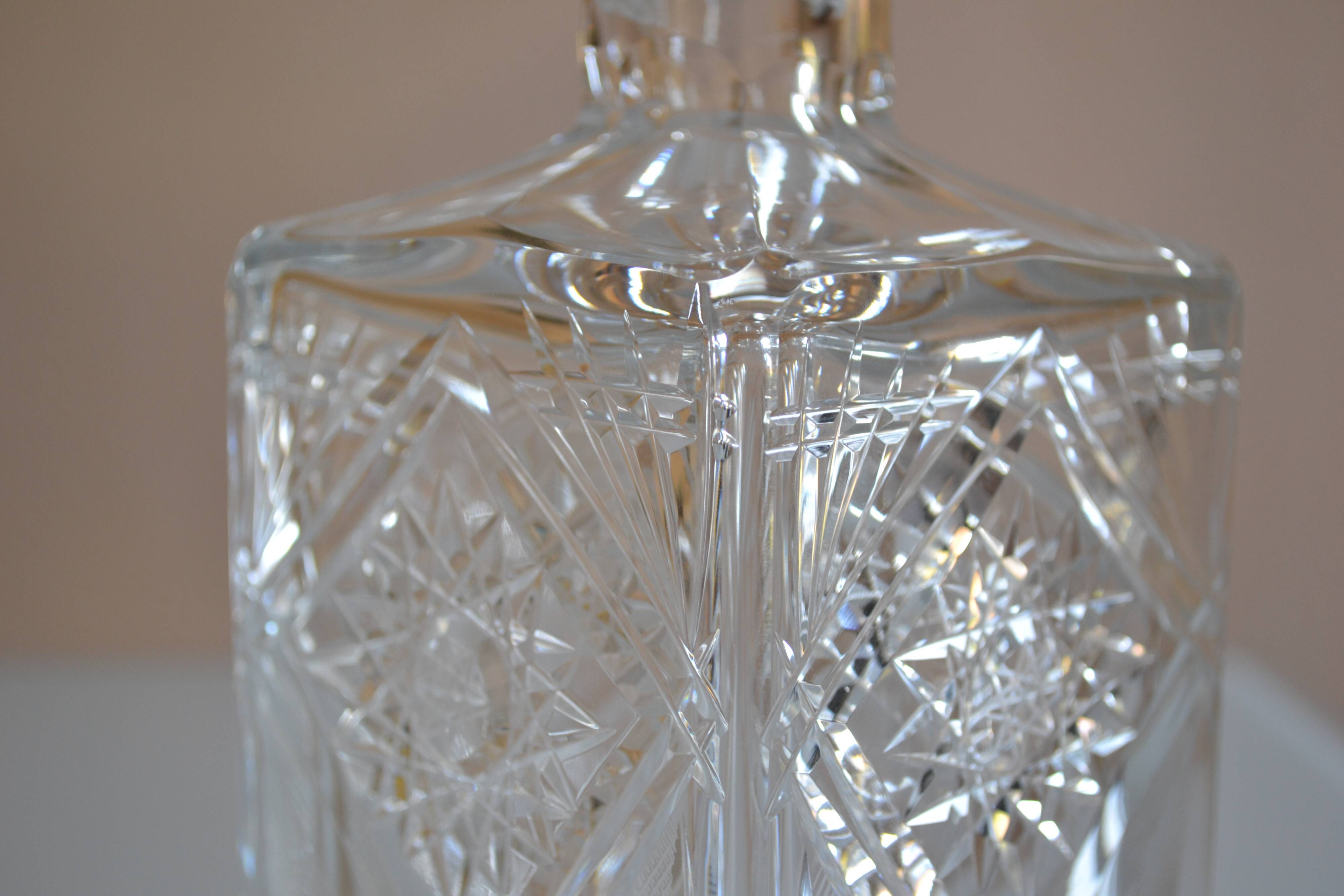 Cut crystal whisky decanter