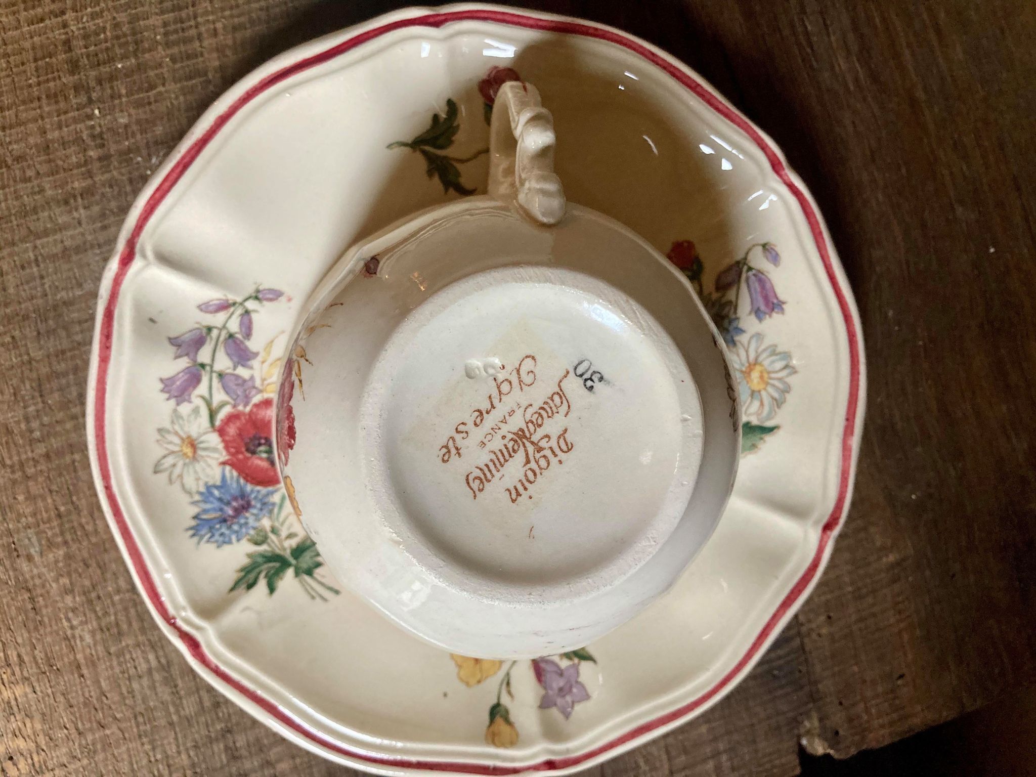 Cup Digoin Sarreguemines model Agreste