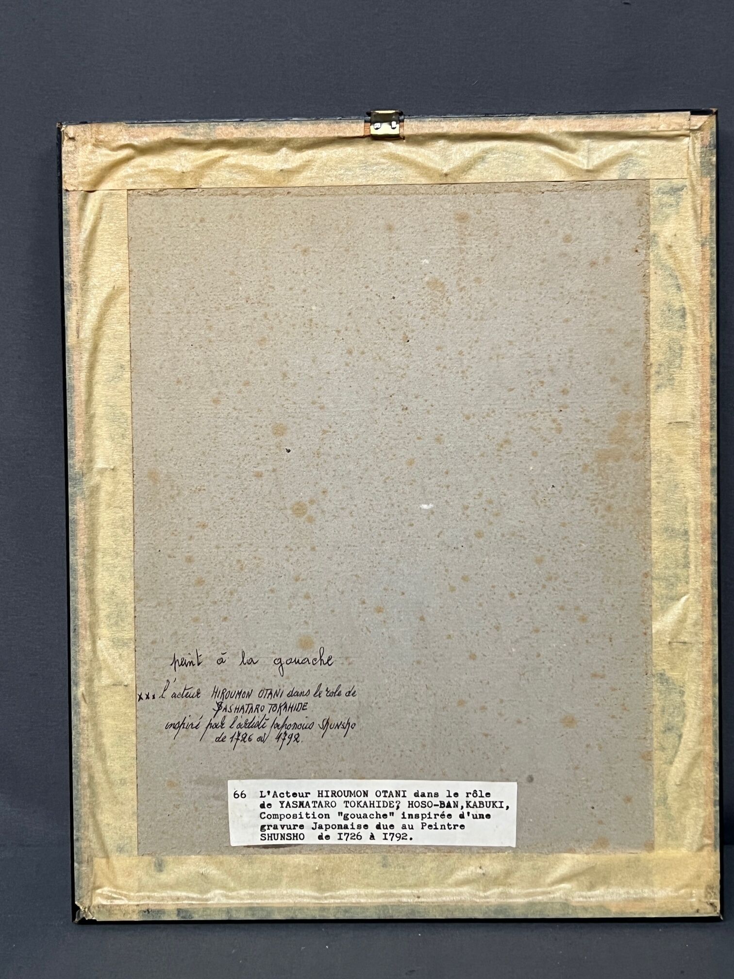 Set of gouache paintings "Actors of Kabuki Theatre".