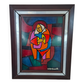 Opéra original "Madonna" – S.F. Di Biase, 1974 – Émail sur verre