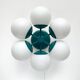 Mid-century German space-age suspension by Kaiser Leuchten, 1960s, set of 2.