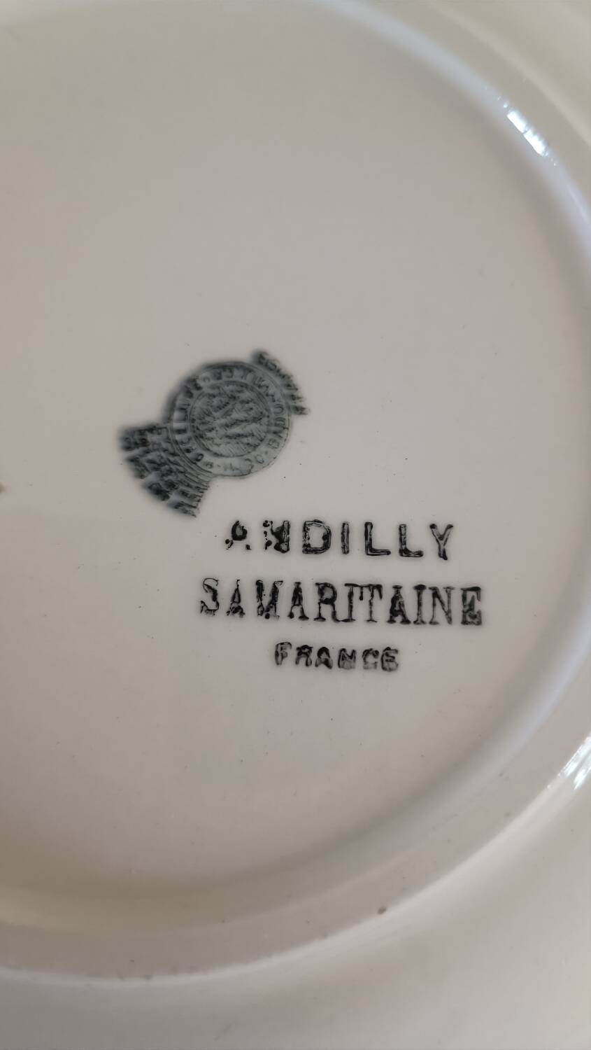 Set of 1 dish and 1 deep dish Badonviller