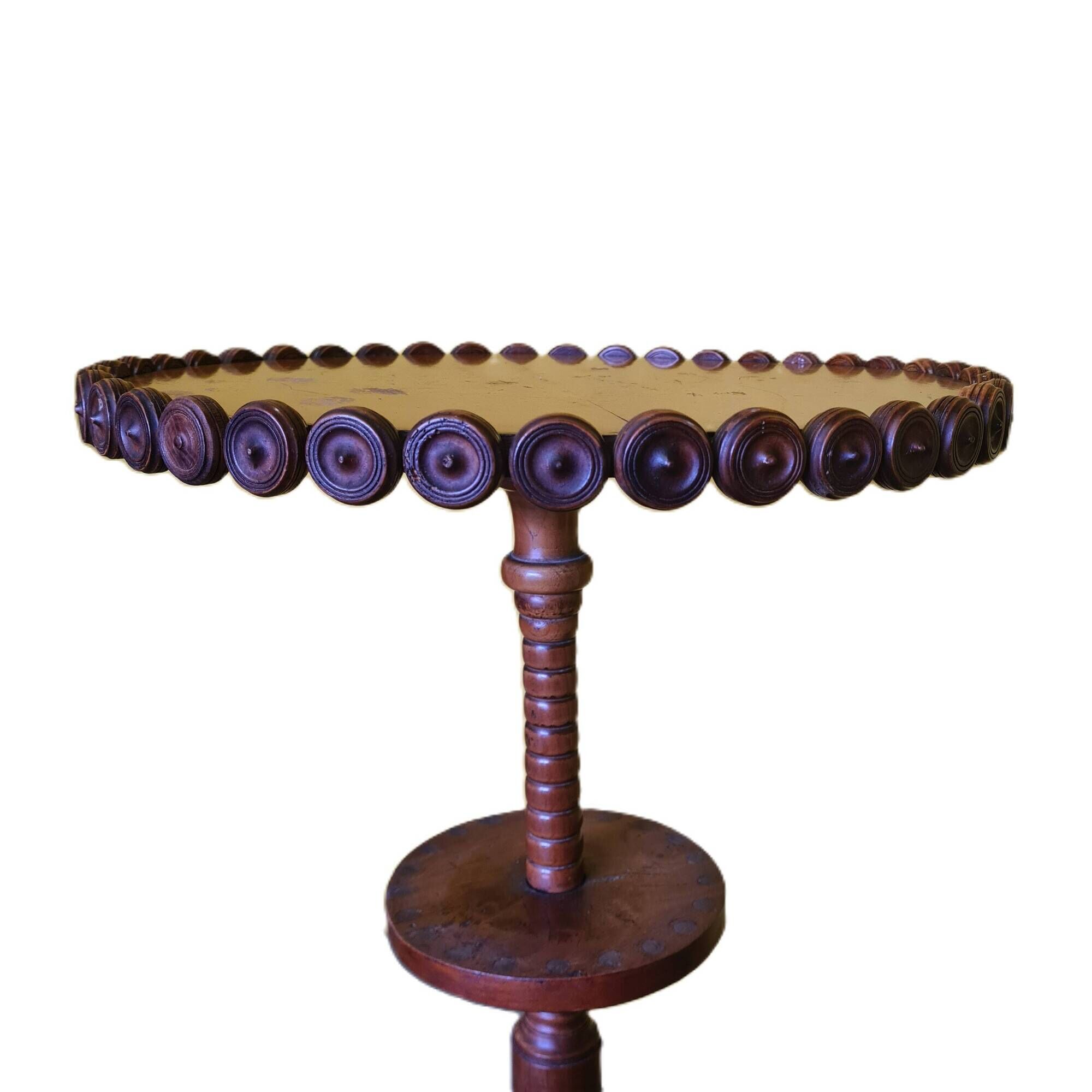 French Walnut Side Table On Tripod, Late 19th Century