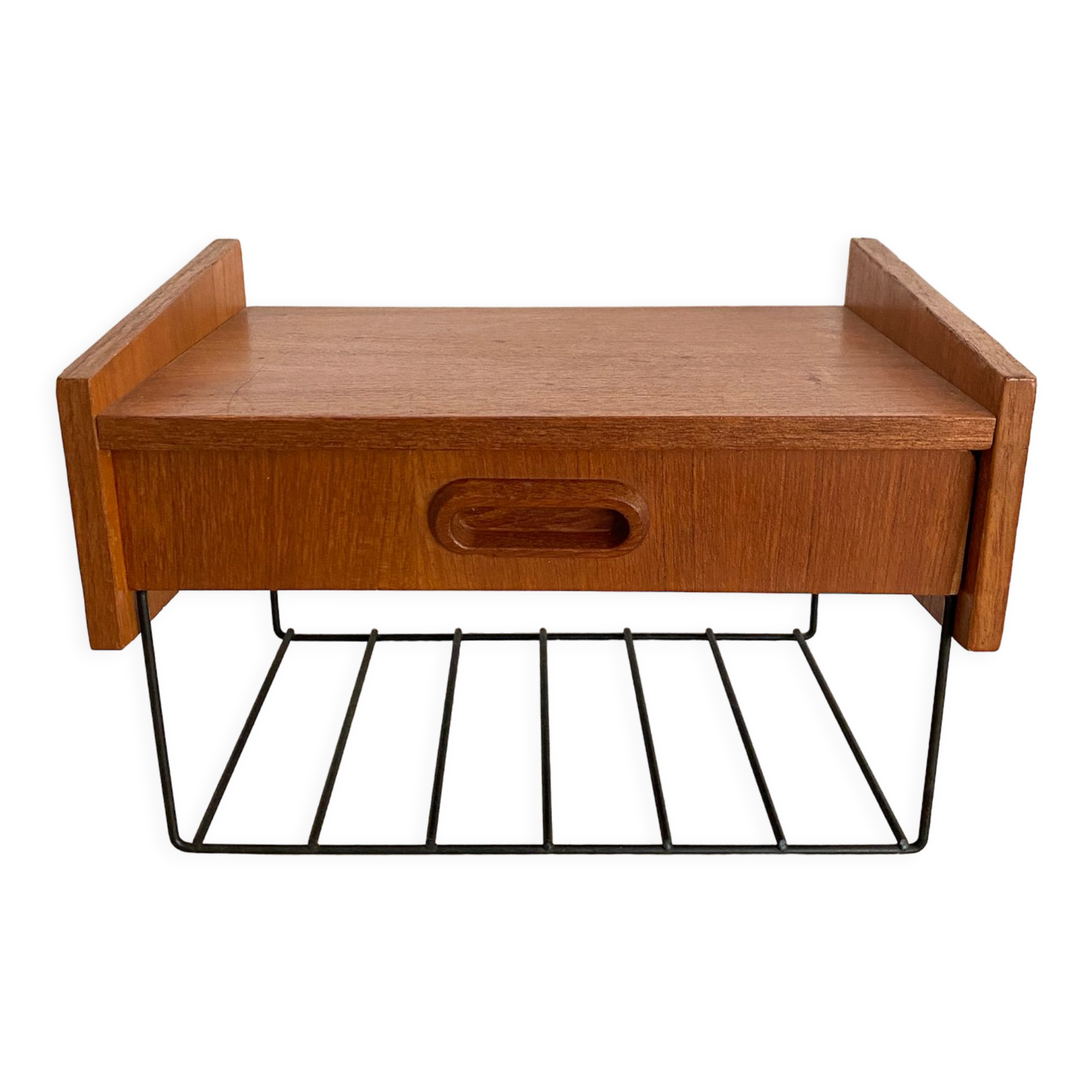 Vintage teak wall shelf