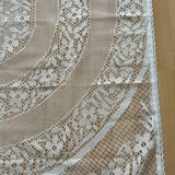 Nappe vintage rectangulaire crochet blanc