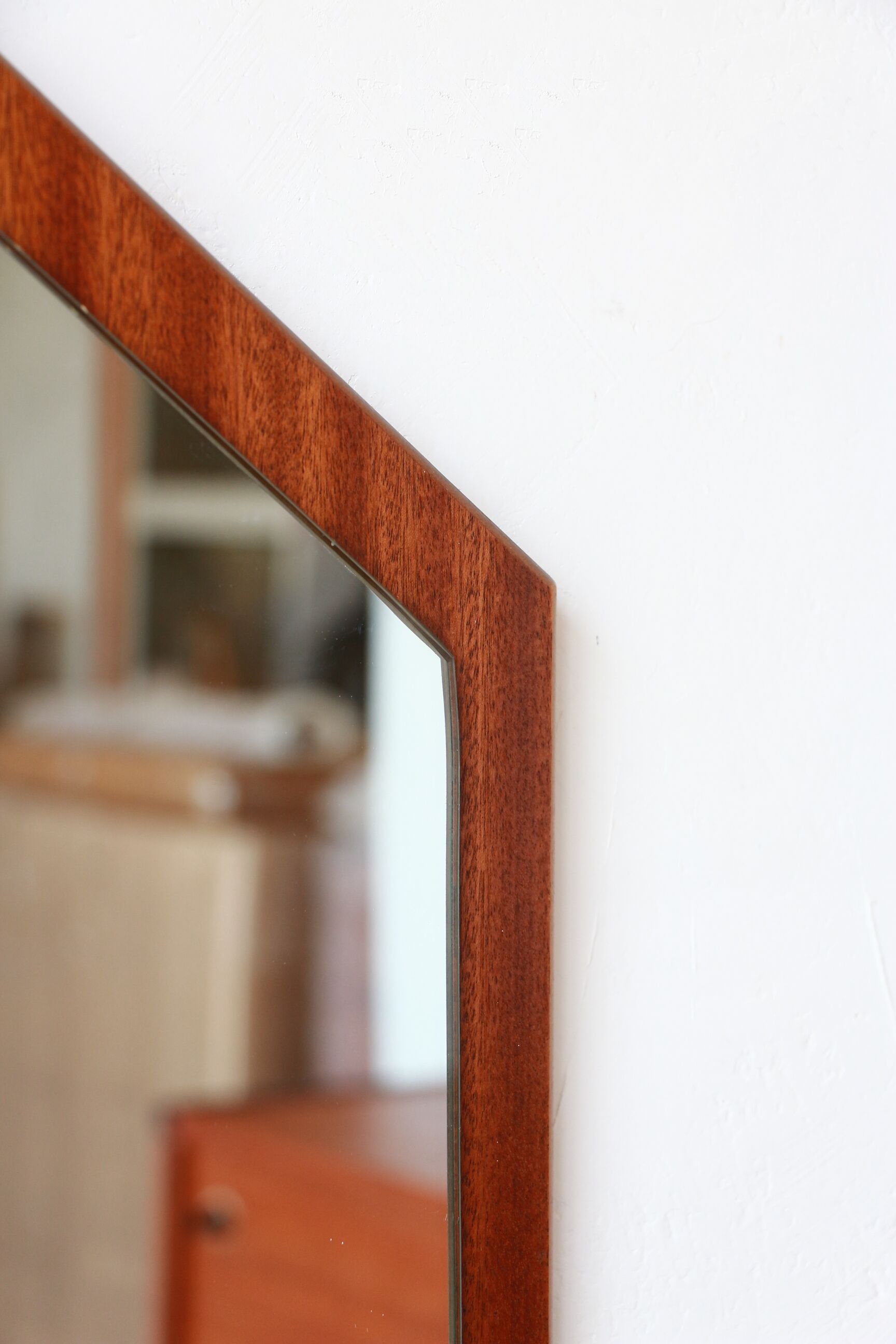 Teak diamond mirror - Scandinavian