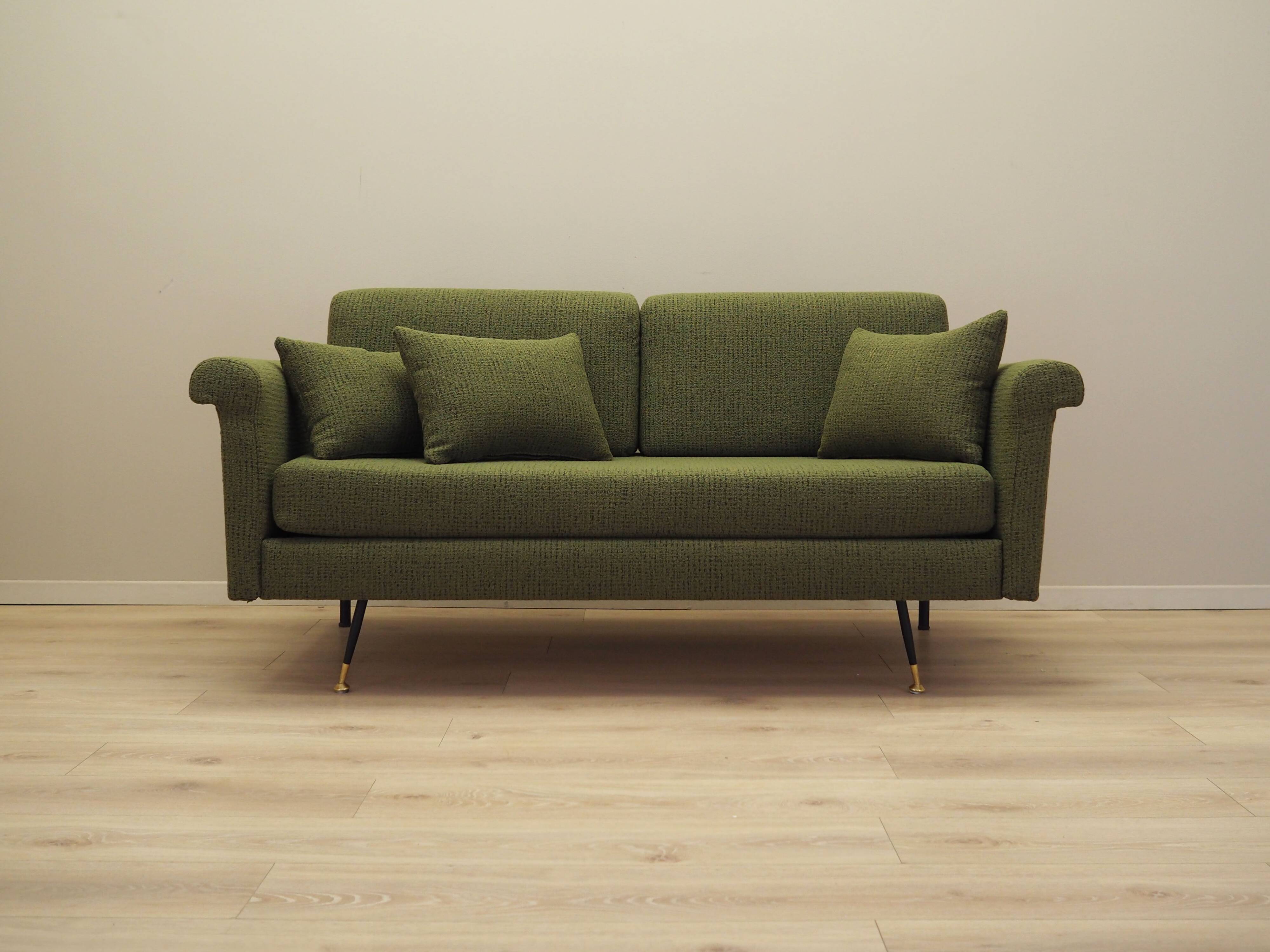Green sofa, Italian design, 1960s, production: Italy