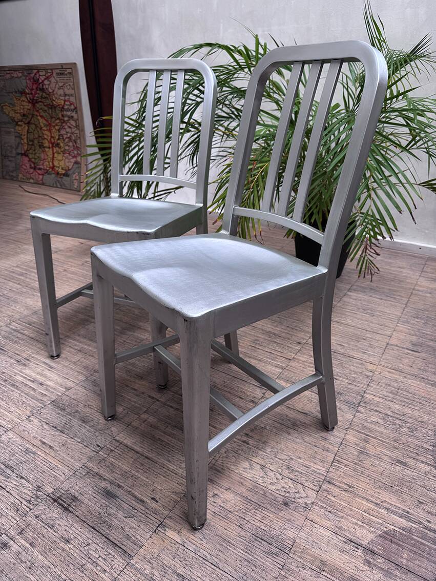 Pair of Eneco 1006 (Ten-O-Six) chairs or Navy chair.