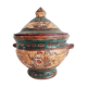 Vintage covered pot with boat décor