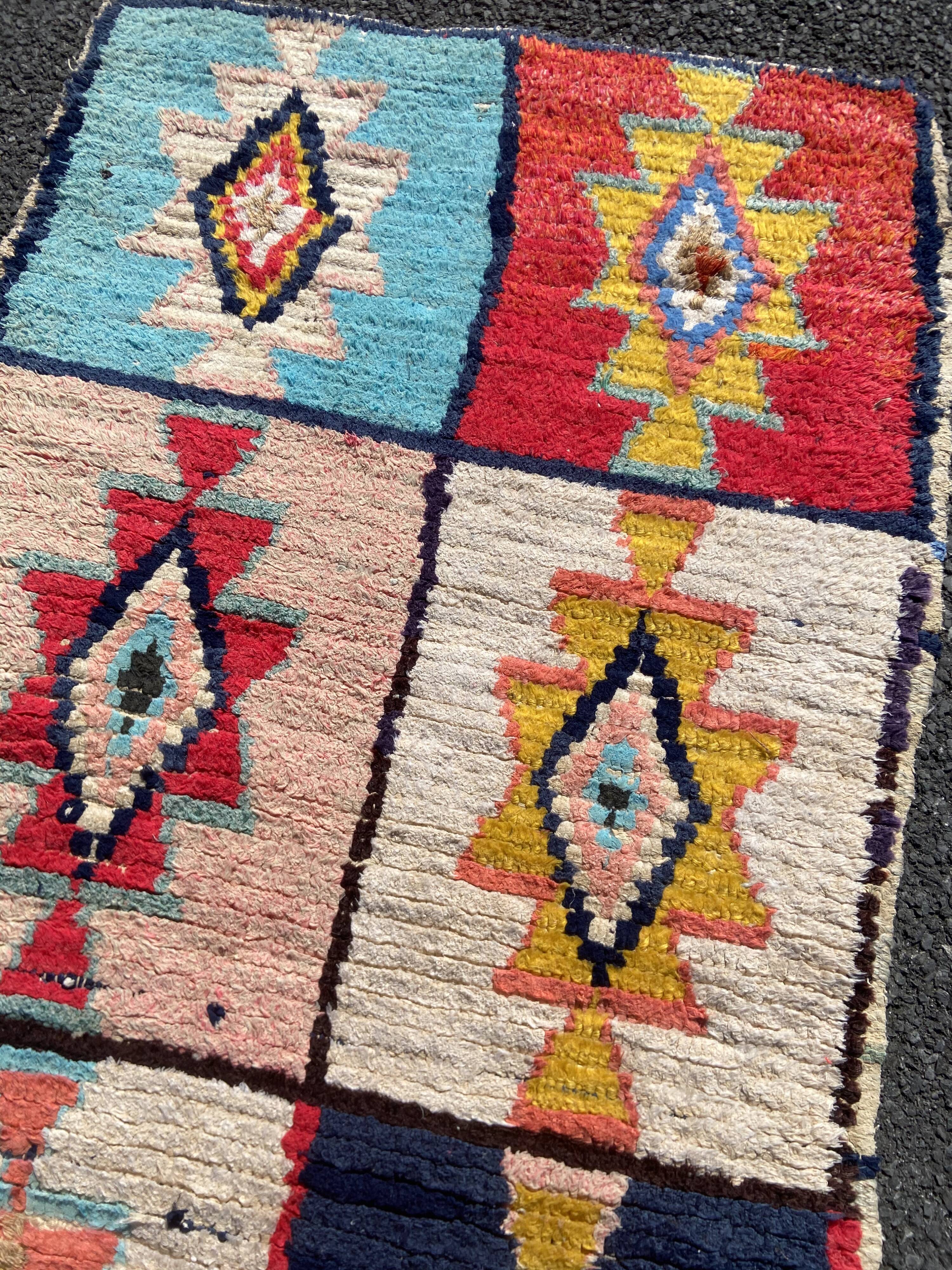 Boucherouite carpet 85x185 cm