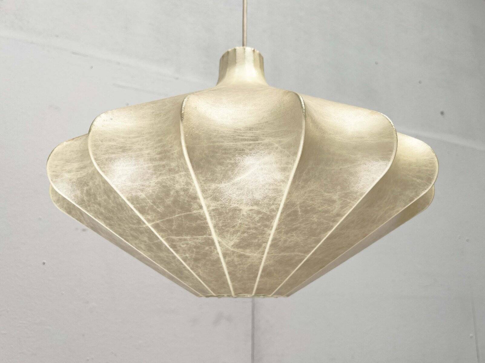 Modern mid-century Cocoon pendant lamp by Friedel Wauer for Goldkant Leuchten, 1960s.