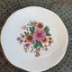 Plat a gateaux en faience, GIEN France, motif floral, fleurs très colorées, art de la table, vintage