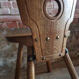 set of two brutalist chairs