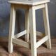 Wooden workshop stool with old patina