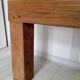 Minimalist solid oak console
