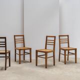 Suite de 4 chaises bistrot bois