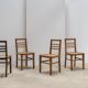 Set of 4 wooden bistro chairs