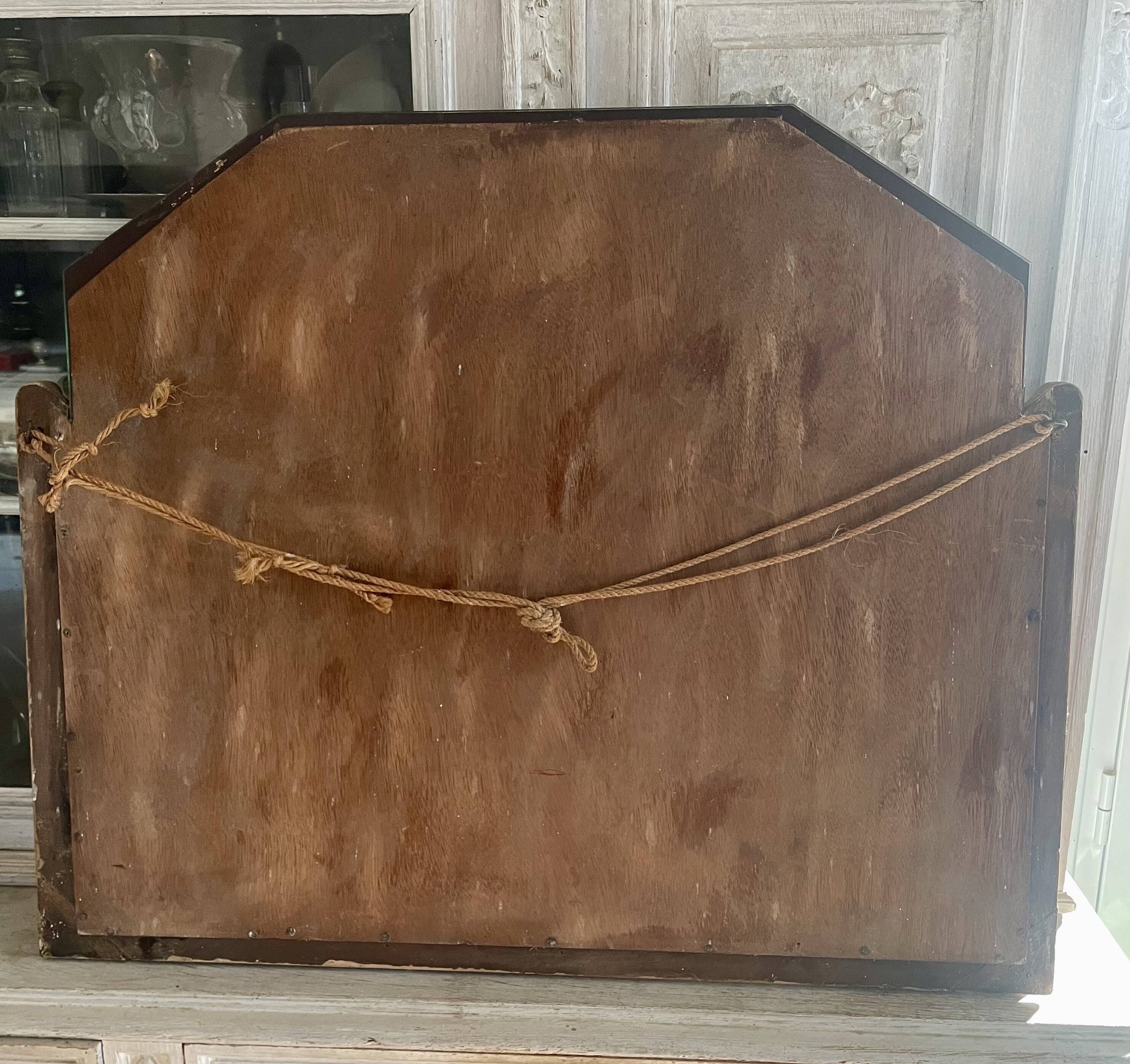 Miroir Art déco en bois doré 74x61