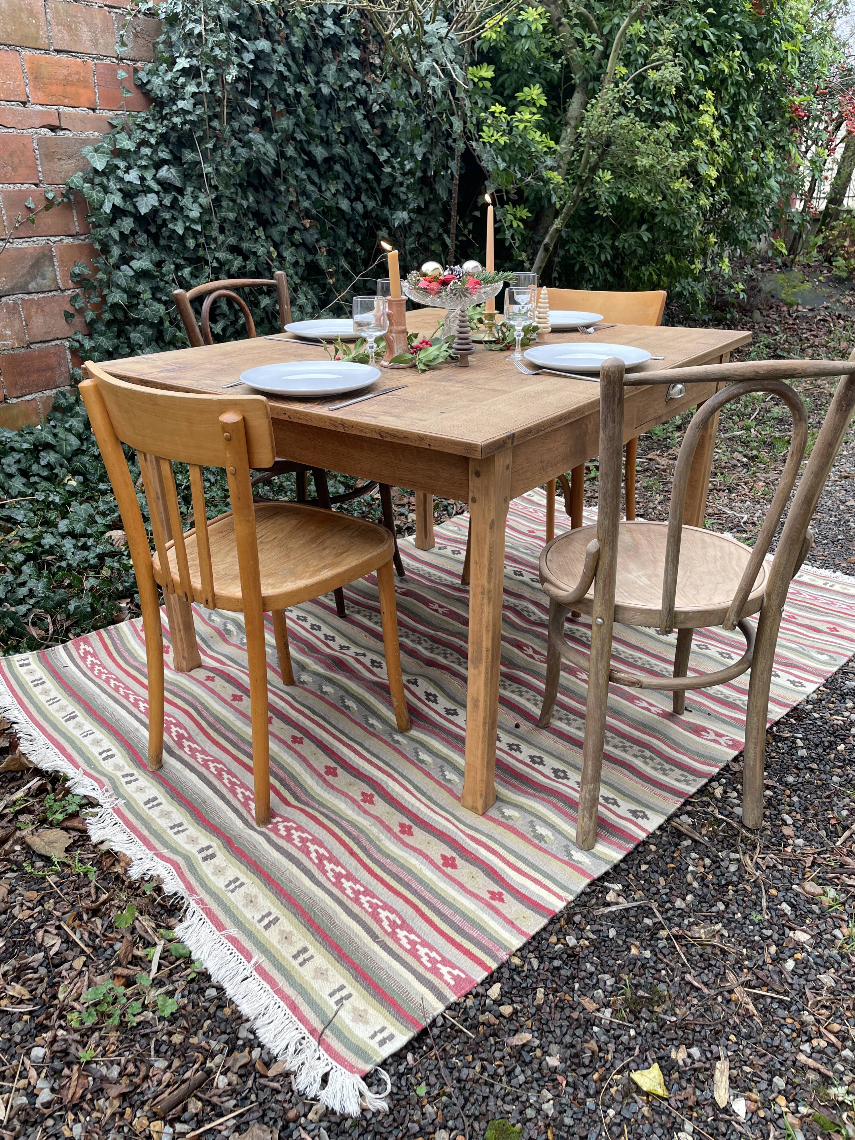 Farm Table with Drawers