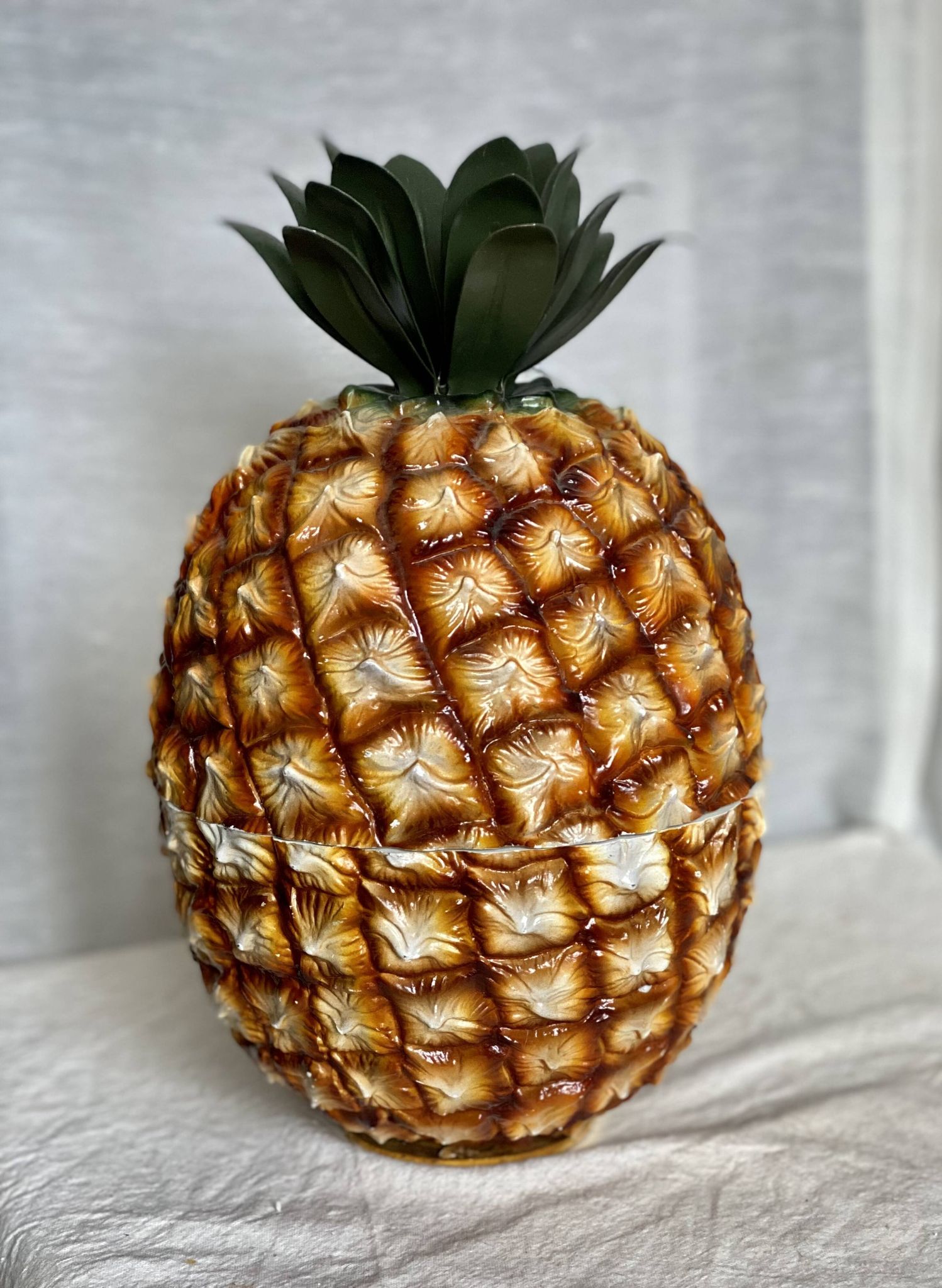 Vintage 1970s Michel Dartois Pineapple Shaped Ice Bucket