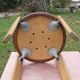 Pair of chairs by Swiss designer Bruno Rey in wood and brown skai