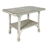 Vintage rattan coffee table 1960