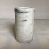 White gray marble roller vase