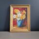 Old oil painting on wood