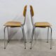 Pair of mustard-colored 70s welded Skai chairs