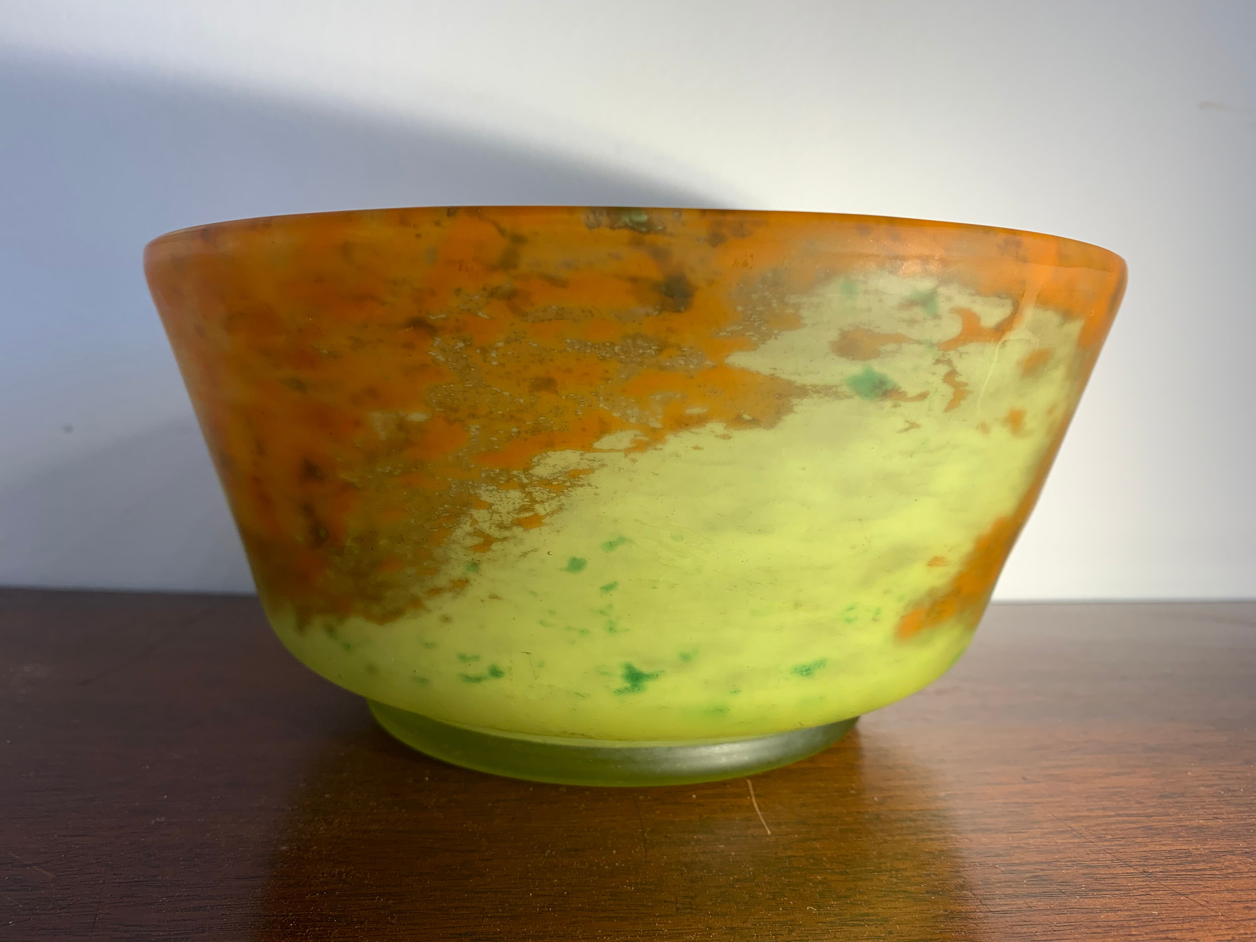Coupe Daum Nancy en verre marmoréen