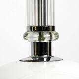 Large Czech Mid Century glass ceiling lamp with glass shade and glass rod