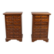 Set of 2 antique bedside tables.