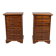 Set of 2 antique bedside tables.