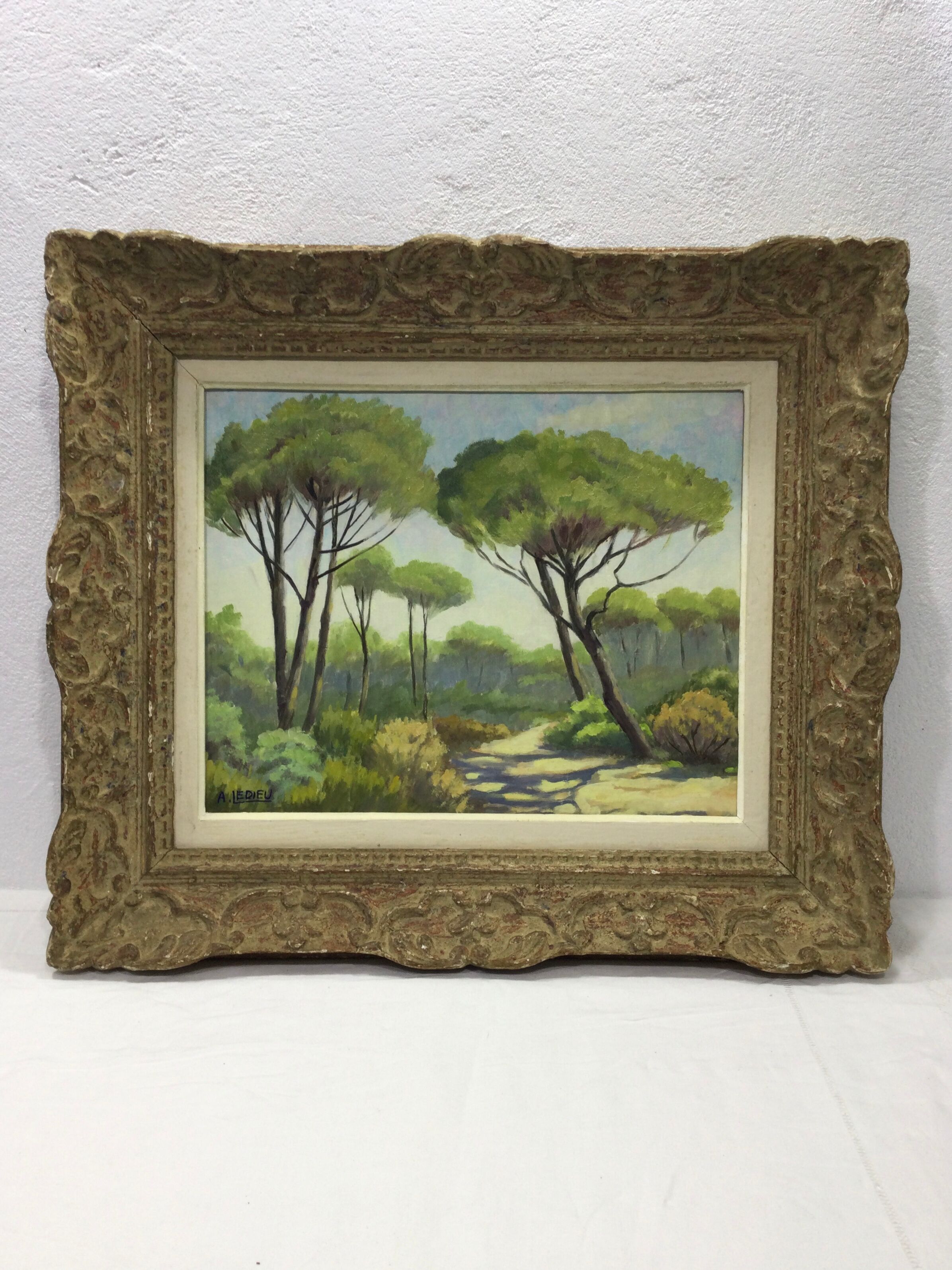 A. ledieu - oil on canvas saint raphael