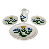 3 vintage ceramic dishes and pitcher from the 50s Poteries du Marais