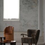 Fauteuil Stump Moderne en Pin Massif, par un Ébéniste Suédois, Wabi Sabi, années 1960