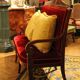 18th Century French Hand Carved Mahogany Upholstered Sofa in the style of George Jacob