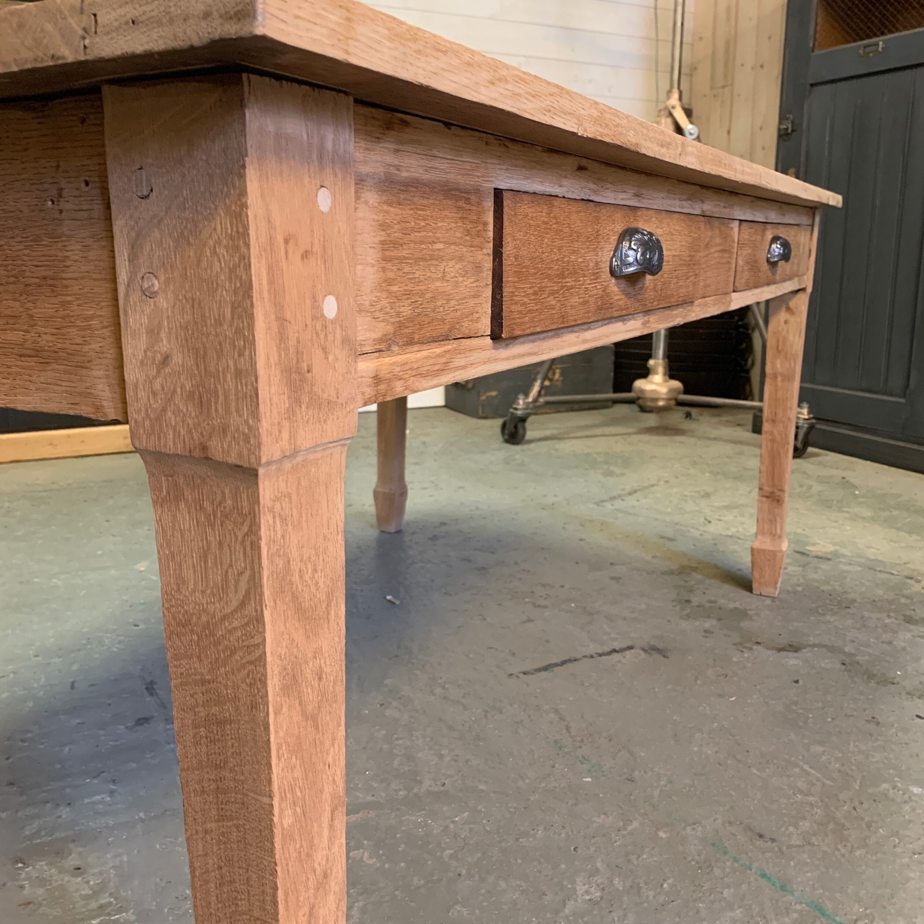 Massive oak farm table 1950