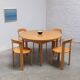 Round extendable dining table in oak by Van Den Berghe-Pauvers, 1970s