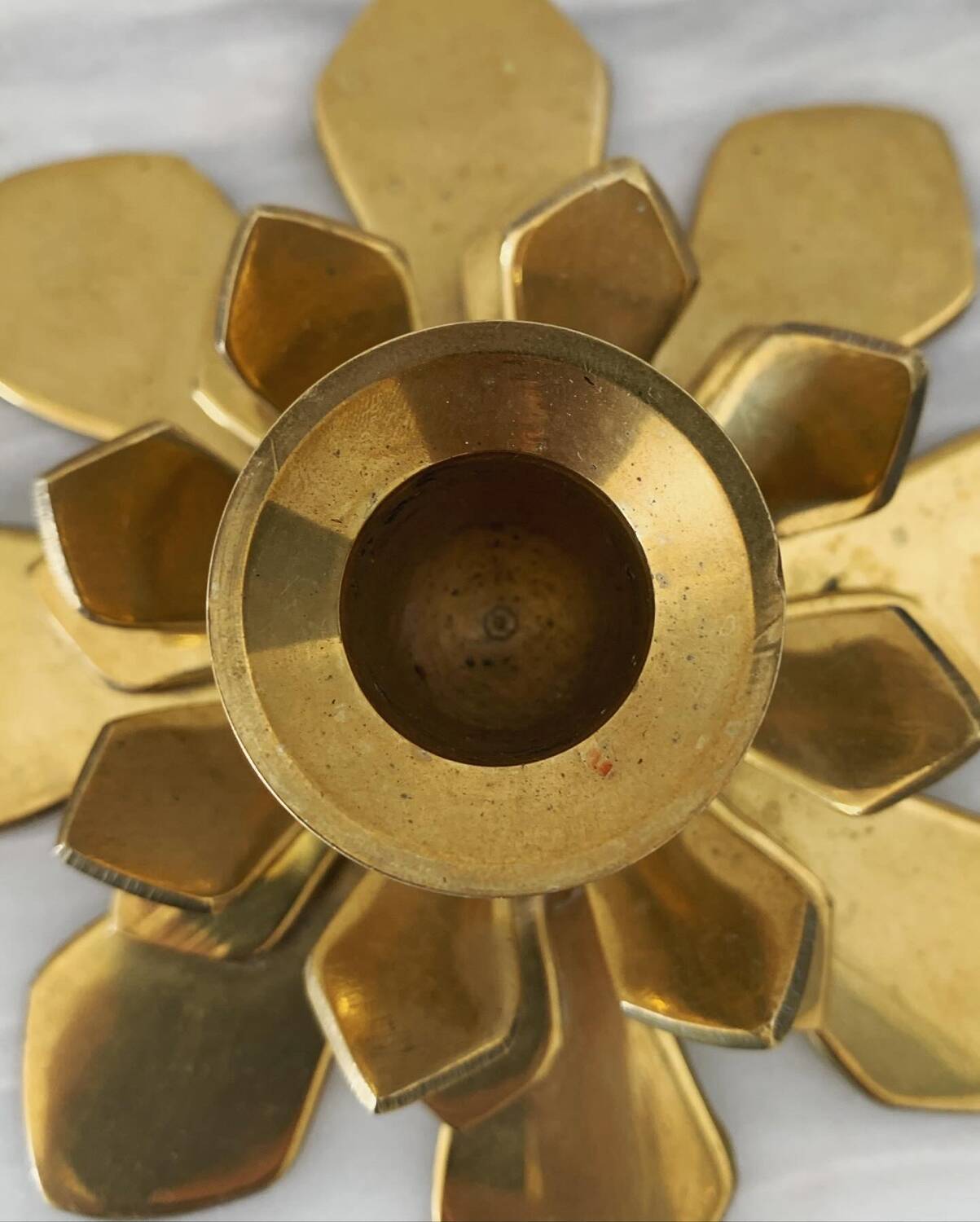 Old brass candlesticks