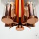 Mid-century German glass and copper pendant lamp by Cosack, 1960s.