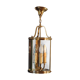 Lustre metal doré 3 lumières avec chasse en verre