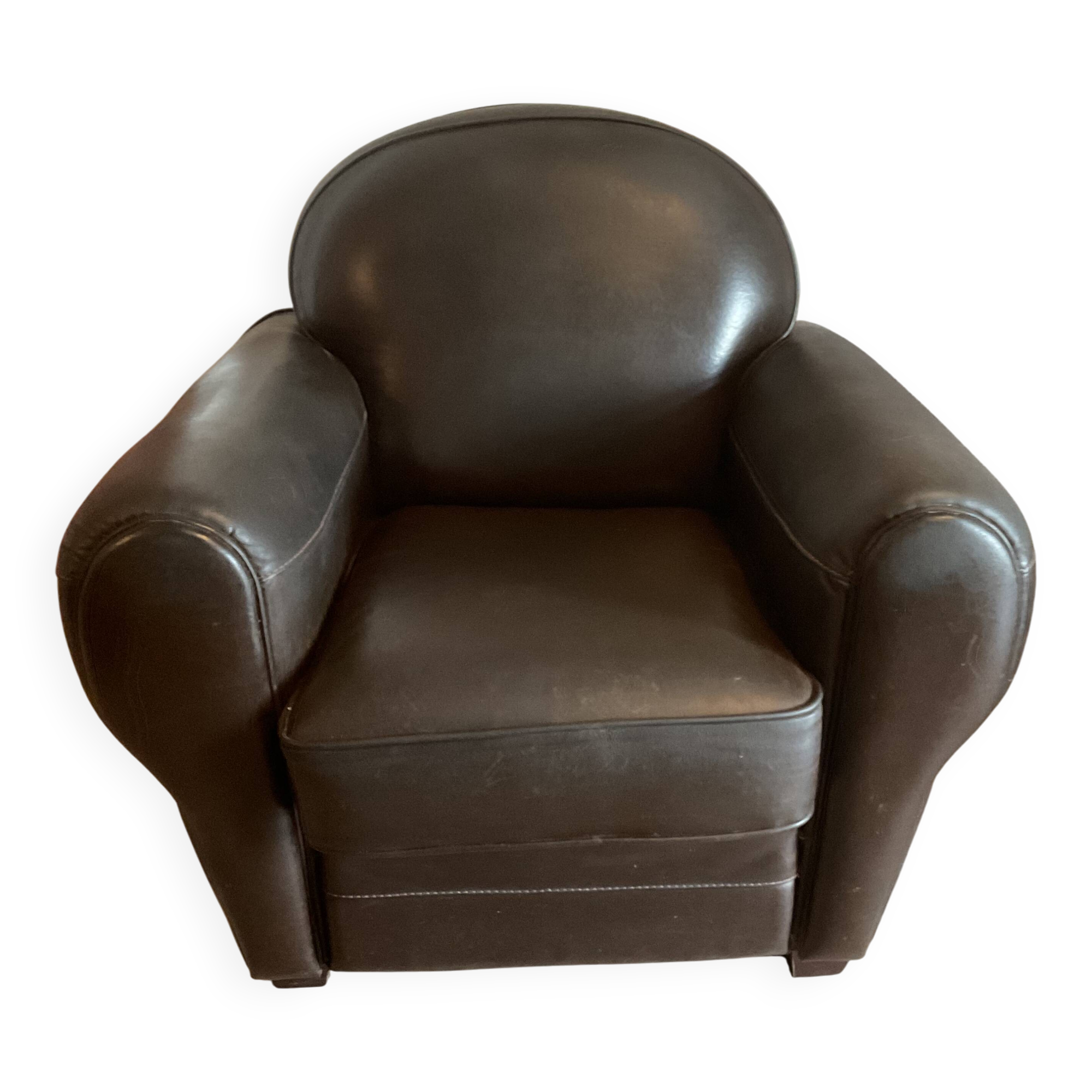 Fauteuil club en cuir