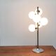 Vintage space table lamp, glass and metal, 1970s
