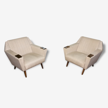 1/2 fauteuil  CLub scandinave esign Architectural  années 50 60 Danois