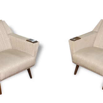1/2 fauteuil  CLub scandinave esign Architectural  années 50 60 Danois