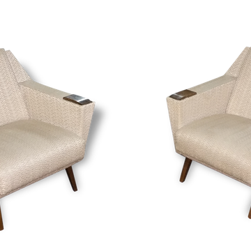 1/2 fauteuil  CLub scandinave esign Architectural  années 50 60 Danois