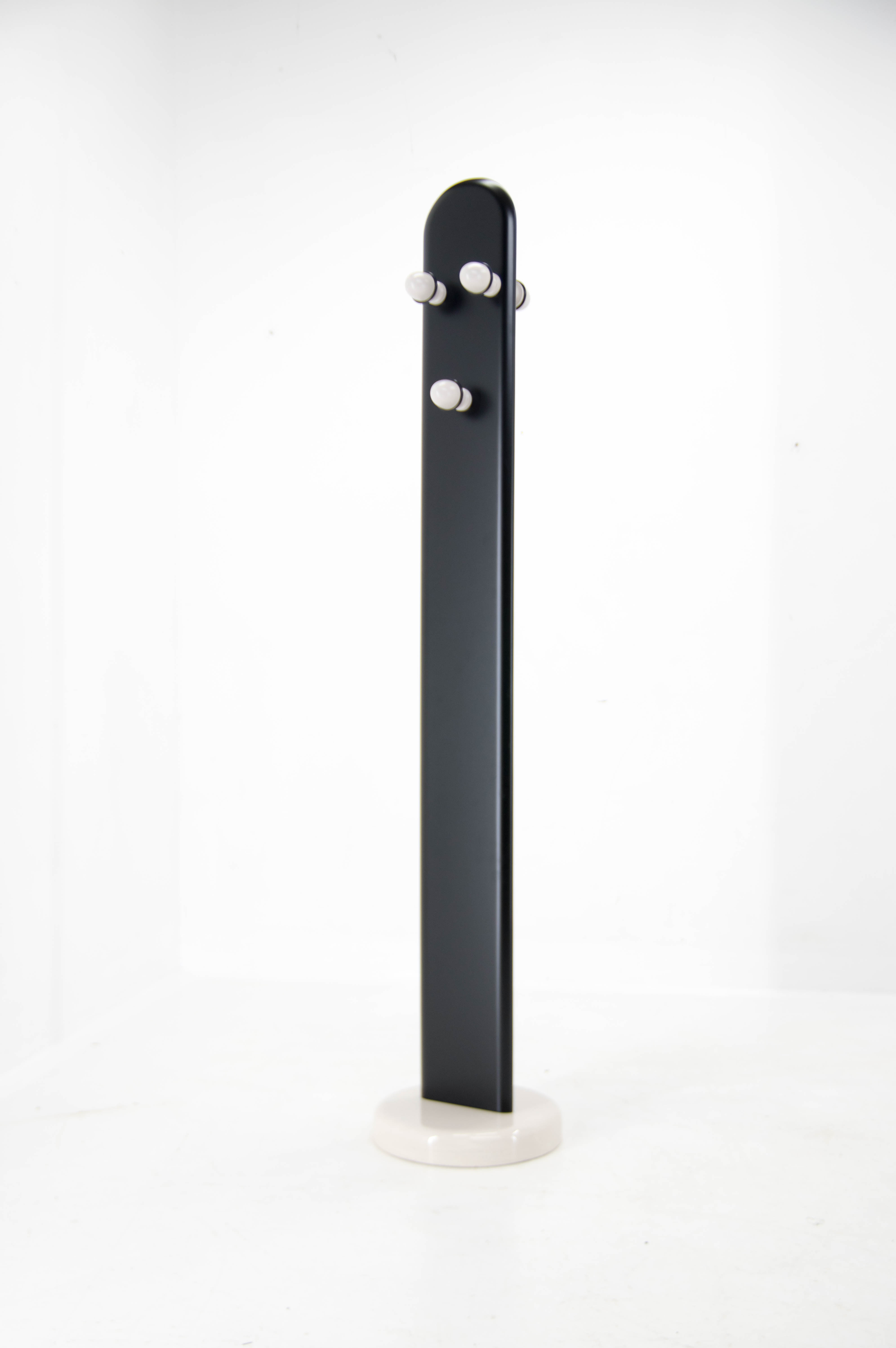 Wood and Marble Design Coat Stand, Italy, 1970s